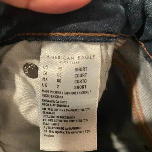 American Eagle super‎ stretch light wash jeans 00 - Picture 4 of 4